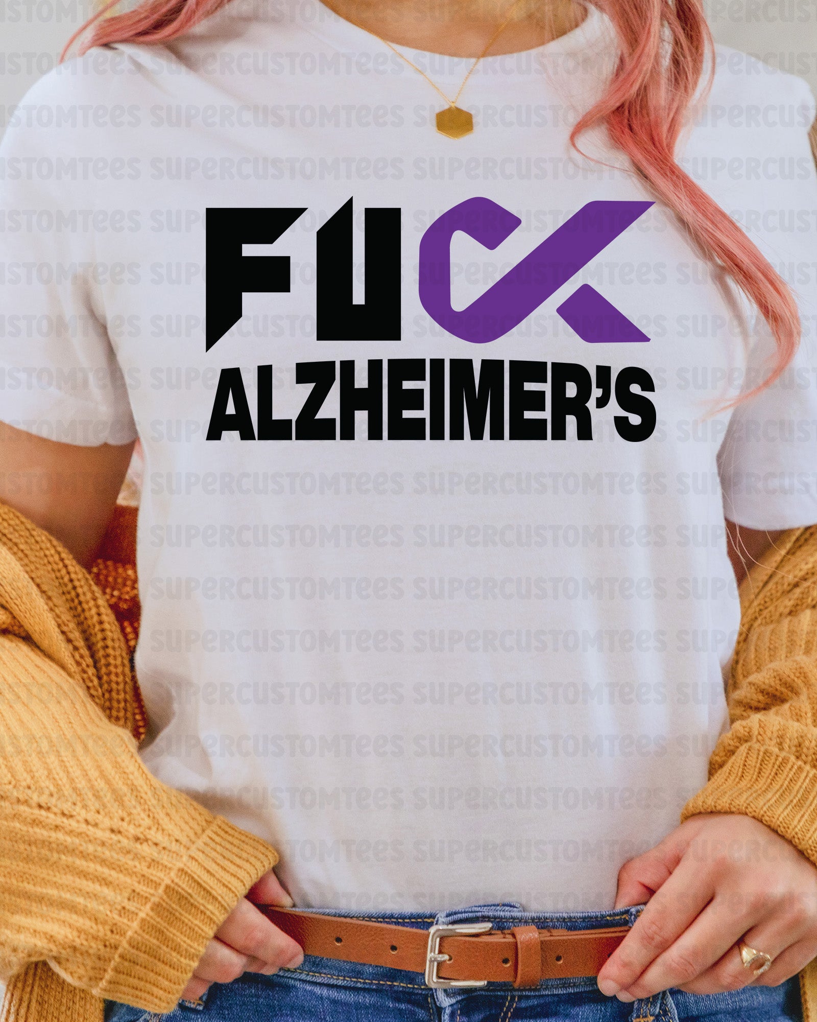 Fuck Alzheimer's Awareness DTF Transfer