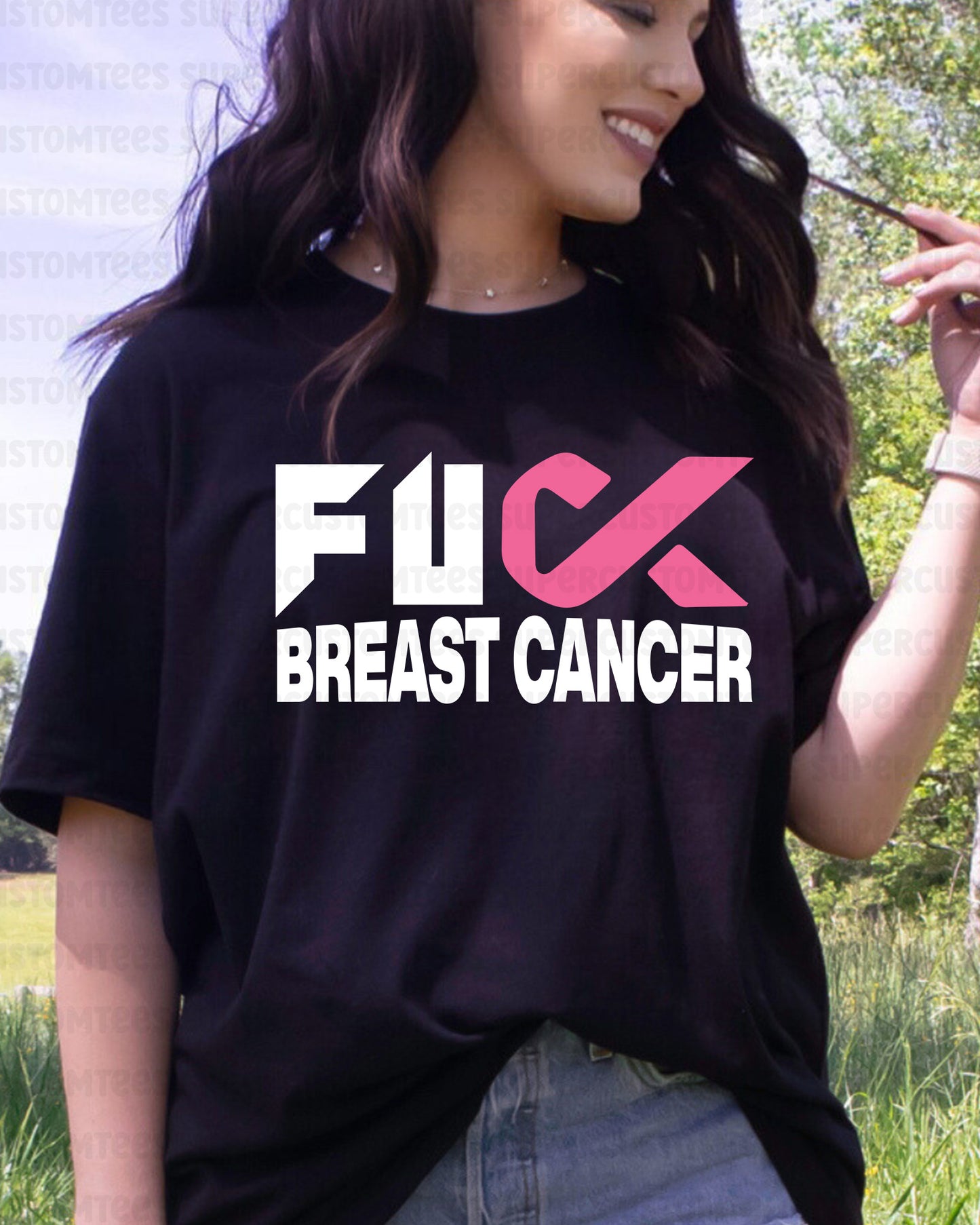 Fuck Breast Cancer Awareness DTF Transfer