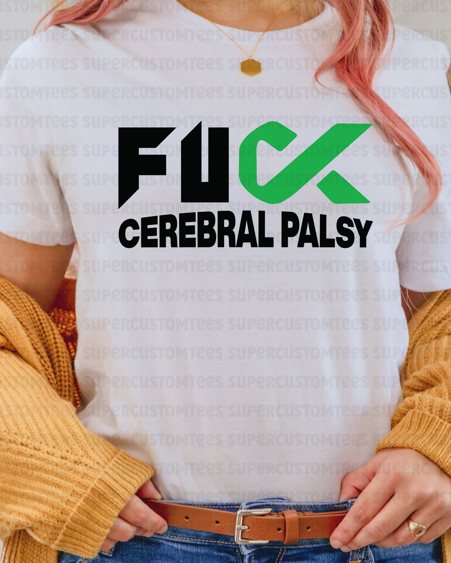Fuck Cerebral Palsy Awareness DTF Transfer