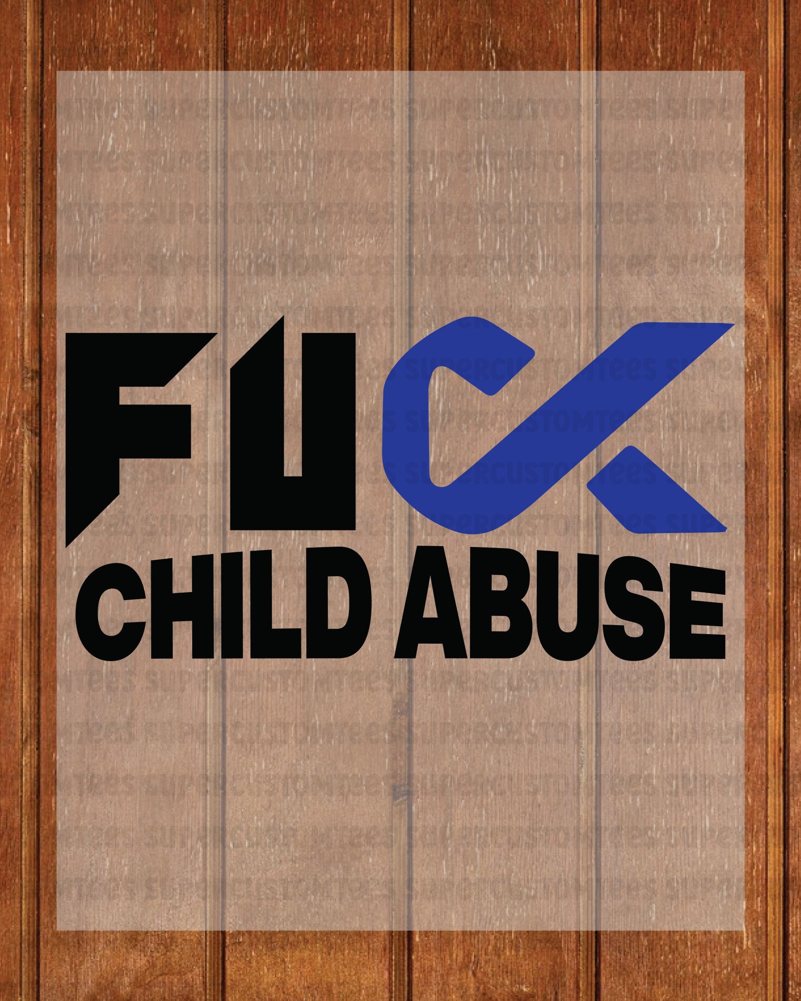 Fuck Child Abuse Awareness DTF Transfer