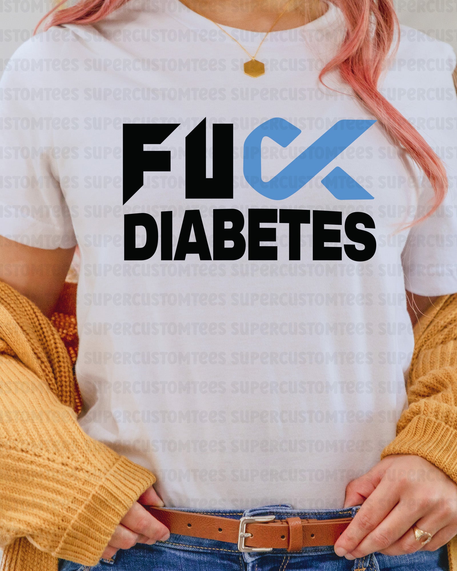 Fuck Diabetes Awareness DTF Transfer