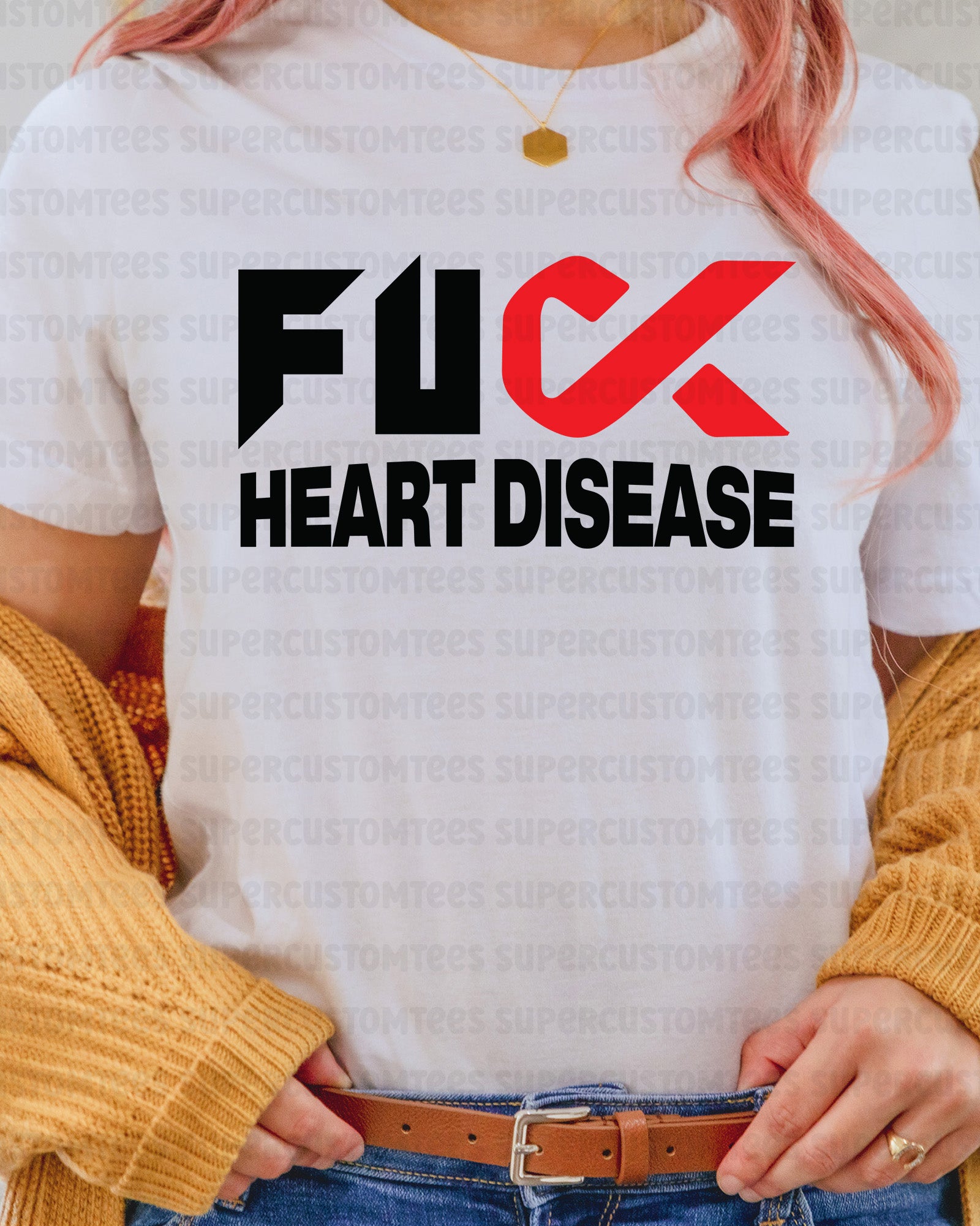 Fuck Heart Disease Awareness DTF Transfer