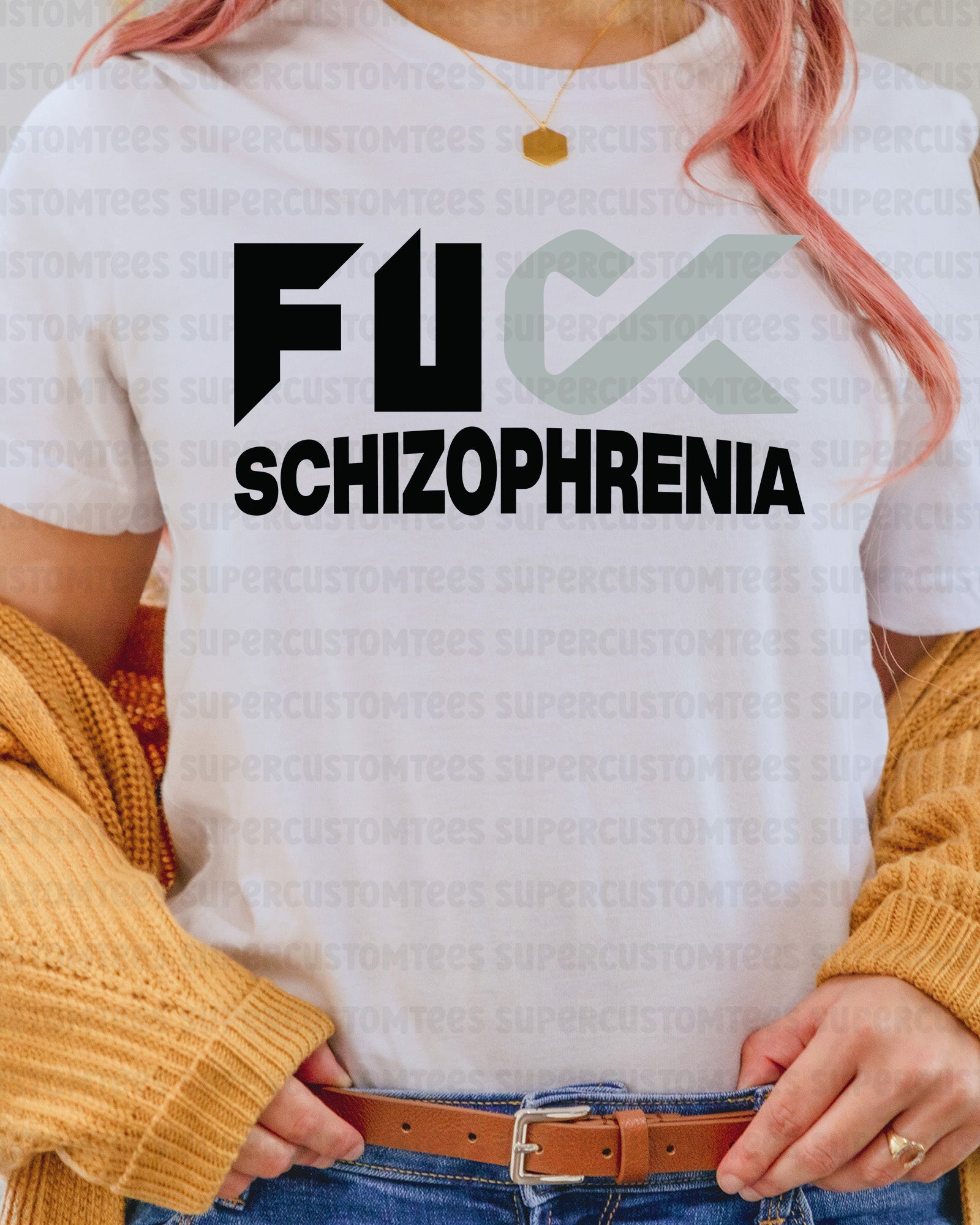 Fuck Schizophrenia Awareness DTF Transfer