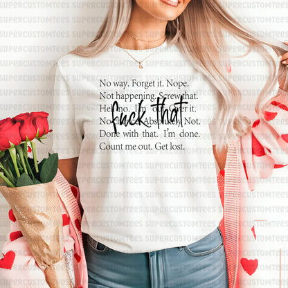 Fuck That Gifts for Friends Dtf Transfer