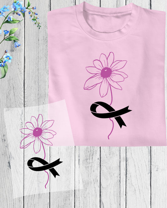 Lung Awareness Floral DTF Transfer Film