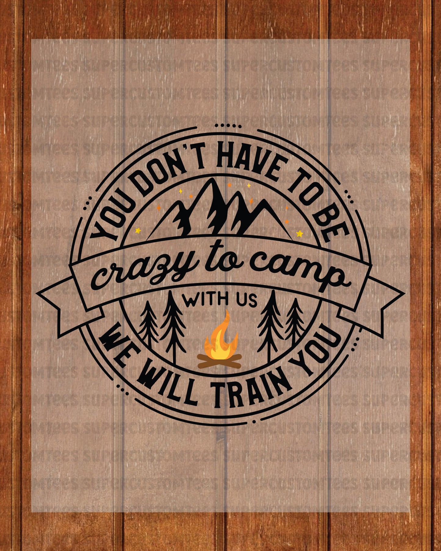 Funny Camping Crazy to Camp DTF Transfer Iron On Heat Transfer