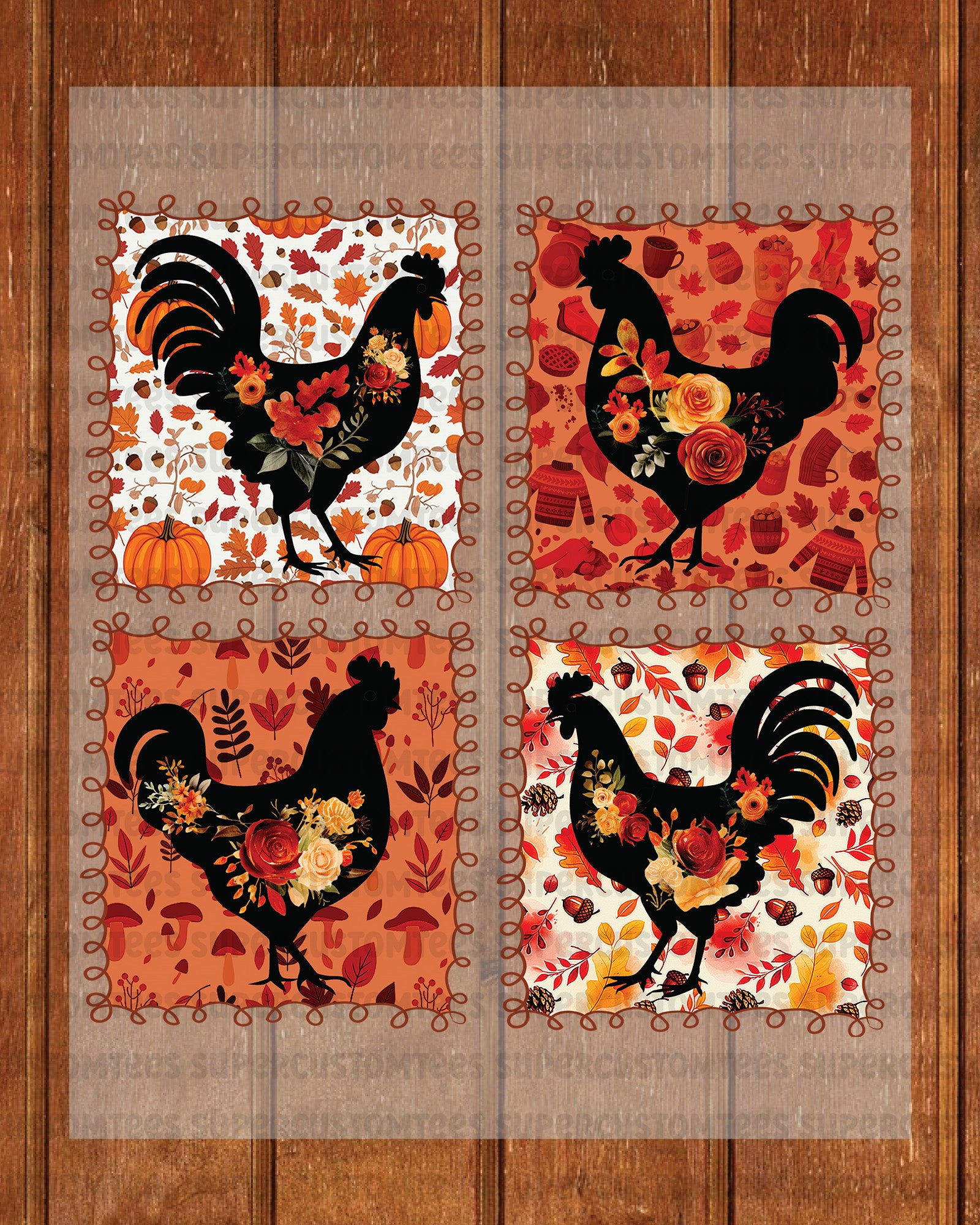 Funny Chicken Fall Vibes Heat Transfer ready to Press