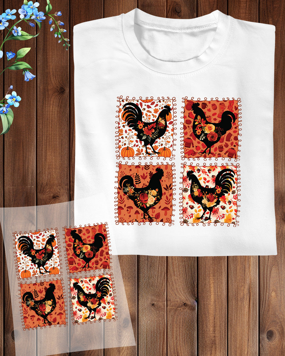 Funny Chicken Fall Vibes Heat Transfer ready to Press