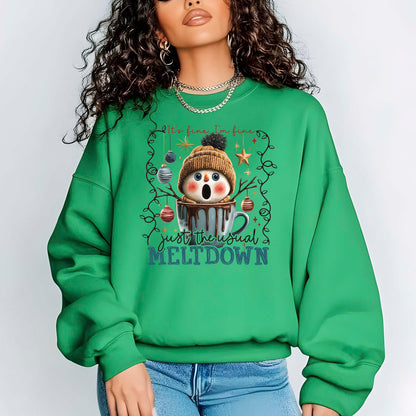Funny Christmas Snowman DTF Transfer, Holiday Heat Press Design, Xmas Shirt Print, UV DTF Sticker, Funny Christmas Gift Idea
