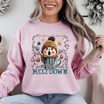 Funny Christmas Snowman DTF Transfer, Holiday Heat Press Design, Xmas Shirt Print, UV DTF Sticker, Funny Christmas Gift Idea