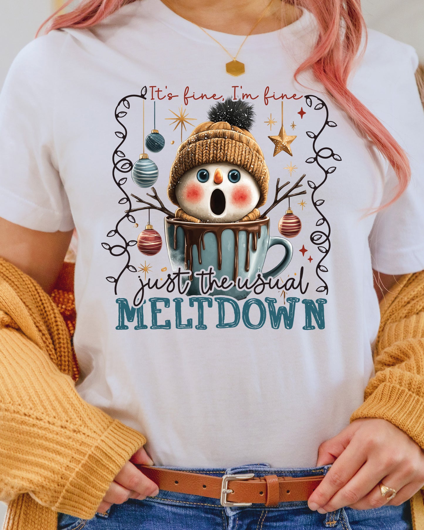 Funny Christmas Snowman DTF Transfer, Holiday Heat Press Design, Xmas Shirt Print, UV DTF Sticker, Funny Christmas Gift Idea