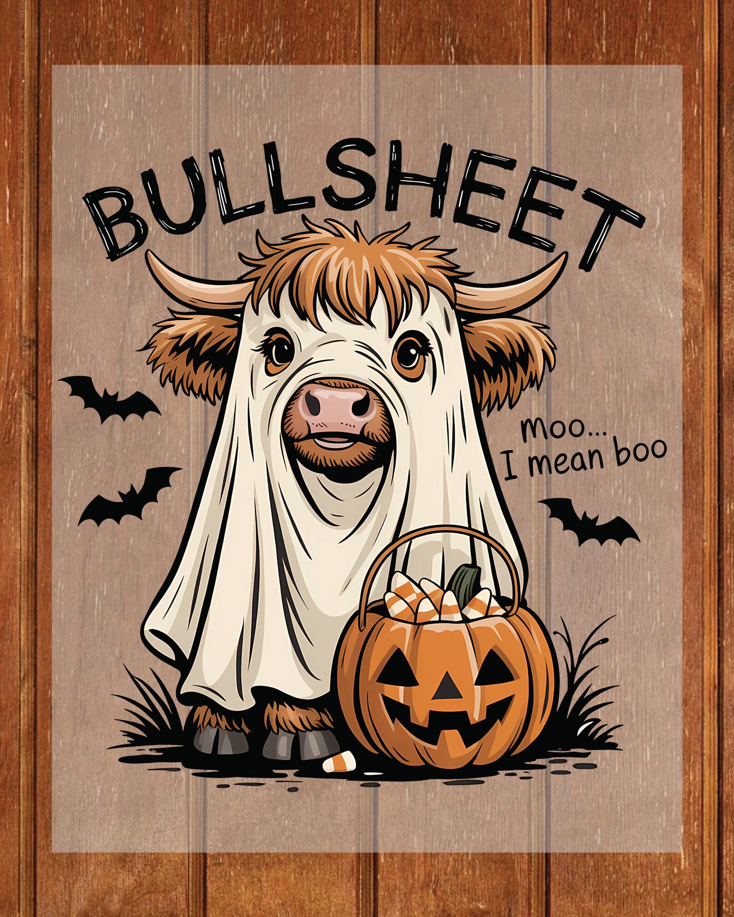 Funny Cow Halloween DTF Transfer