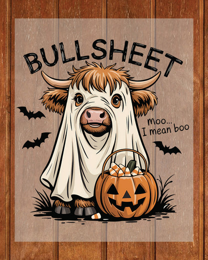 Funny Cow Halloween DTF Transfer