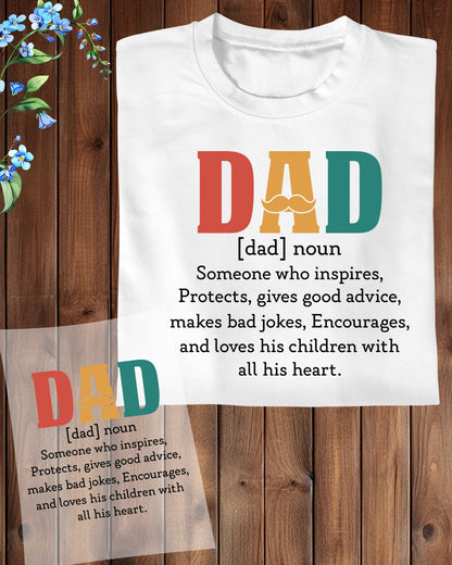 Funny Dad Definition DTF Transfer
