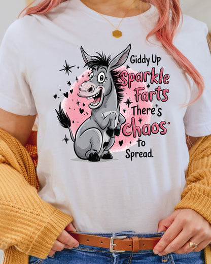 Funny Donkey Sparkle Farts DTF Transfer