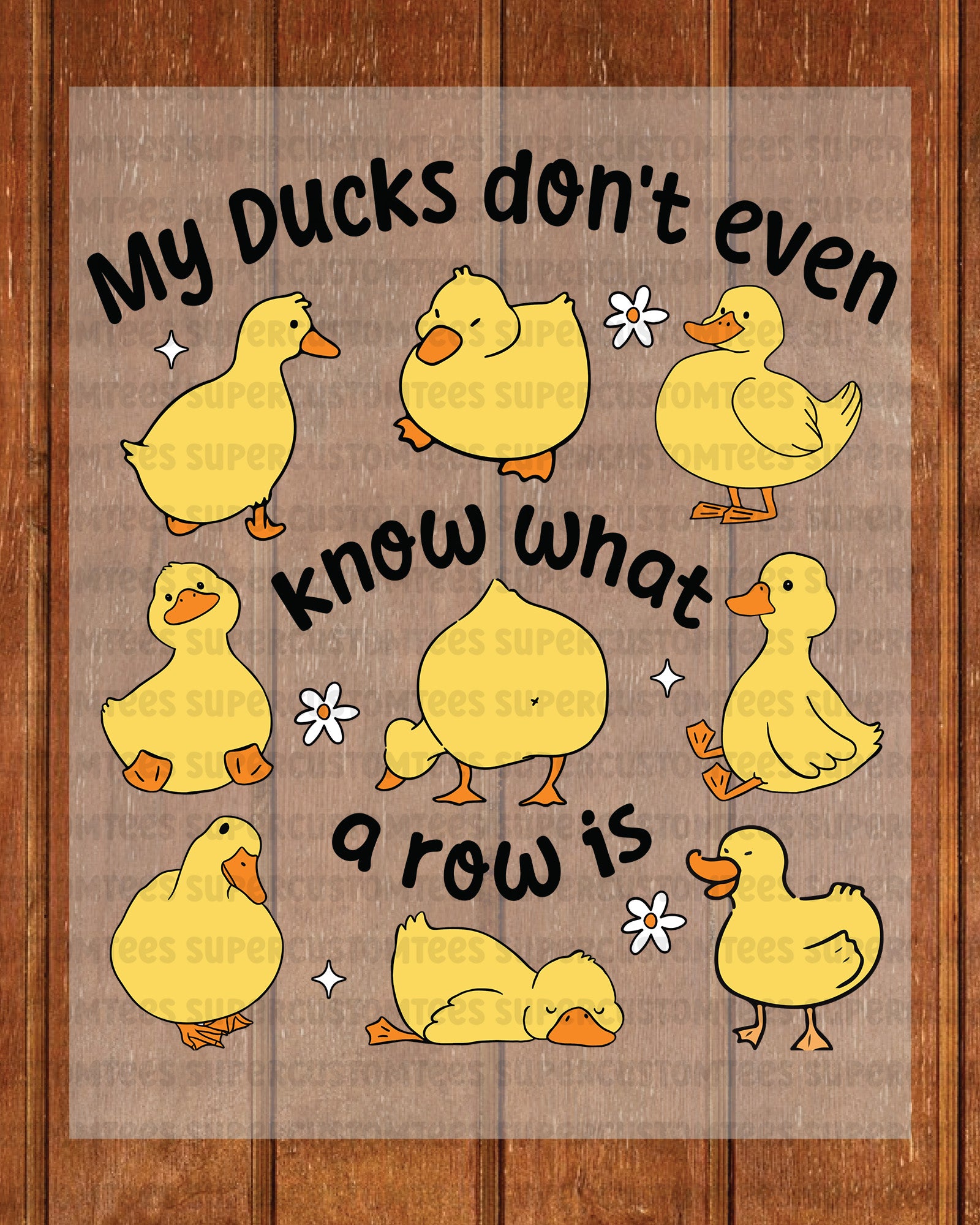 Funny Ducks DTF Transfer Ready to Press