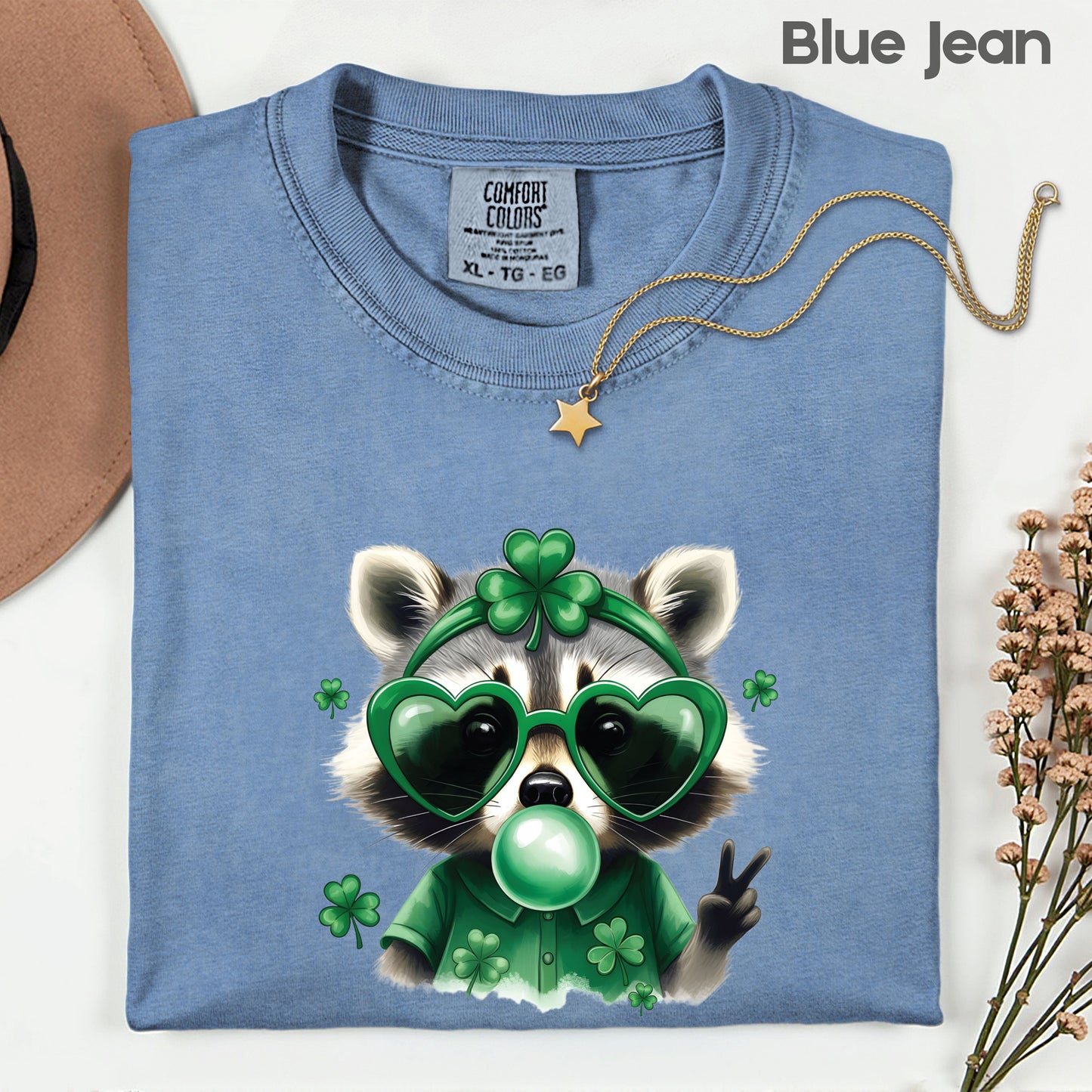 Funny Raccoon Character St. Patrick’s Day Shirts Shamrock Sweatshirt Saint Patrick Party Tees Irish Green Sweater For Men Women Kids