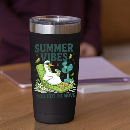 Funny Retro Summer Vibes Duck Sublimatio DTF Transfer