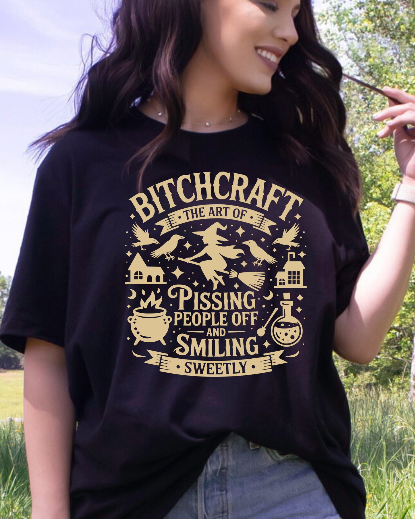 Funny Witch Halloween DTF Transfer