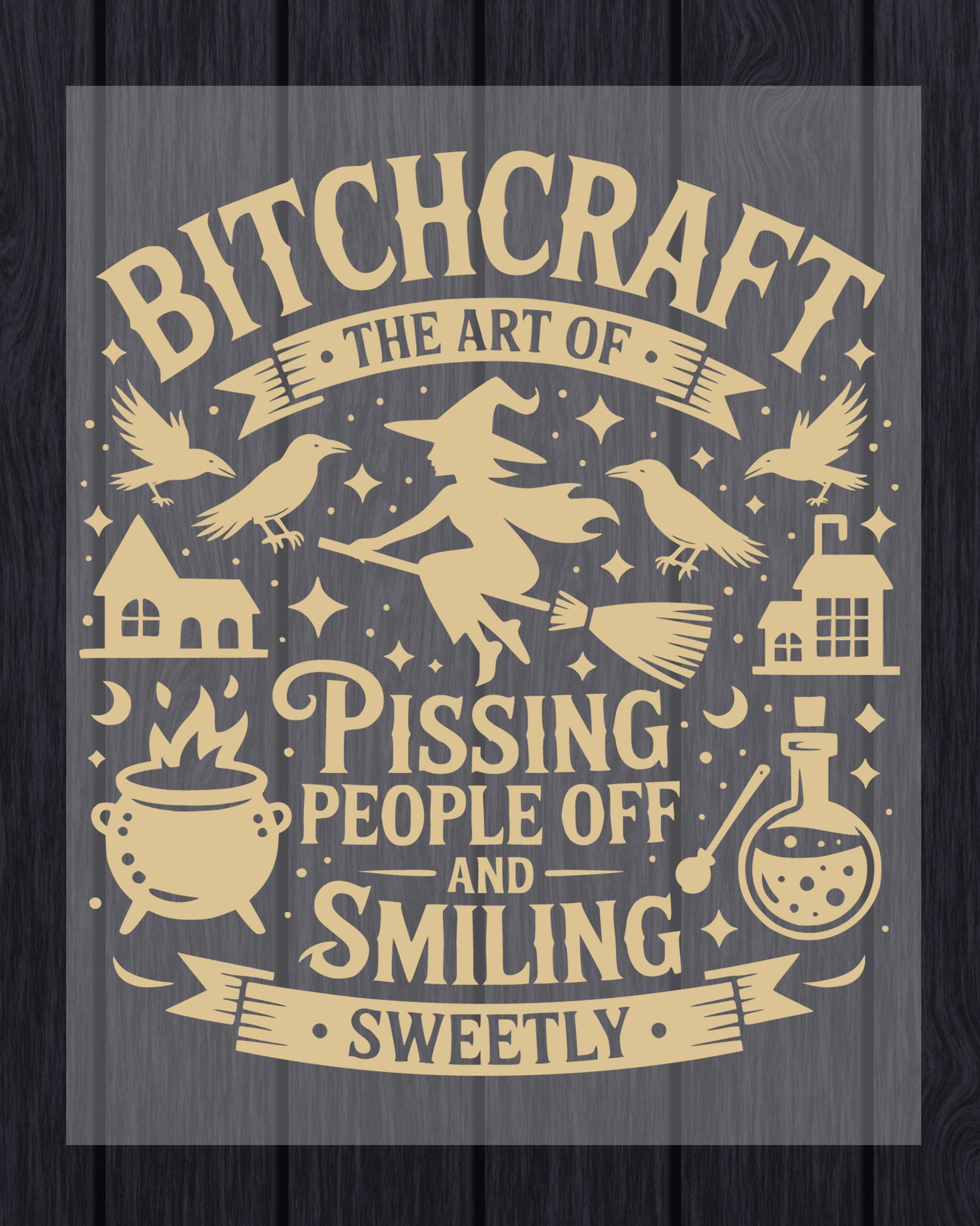 Funny Witch Halloween DTF Transfer