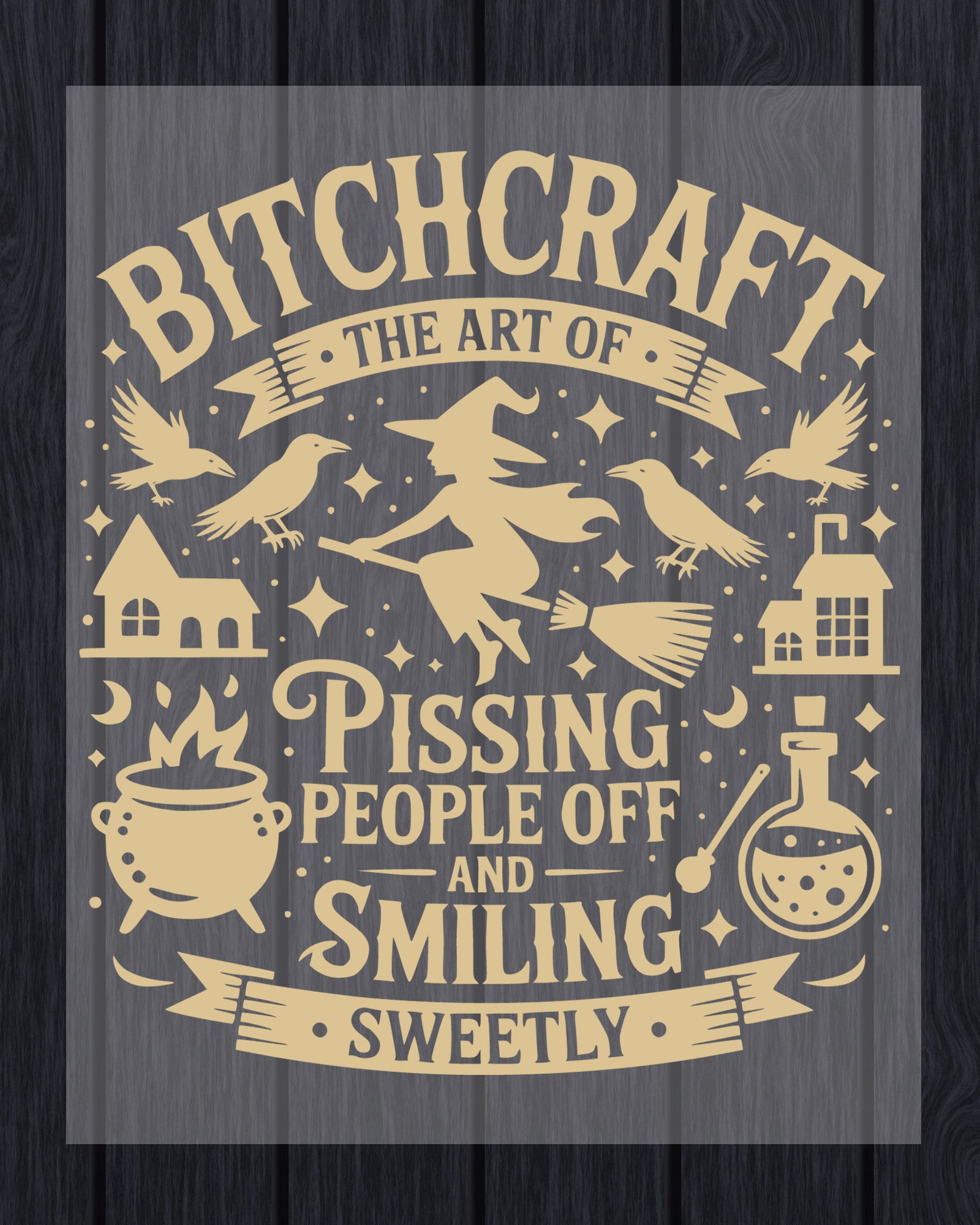 Funny Witch Halloween DTF Transfer