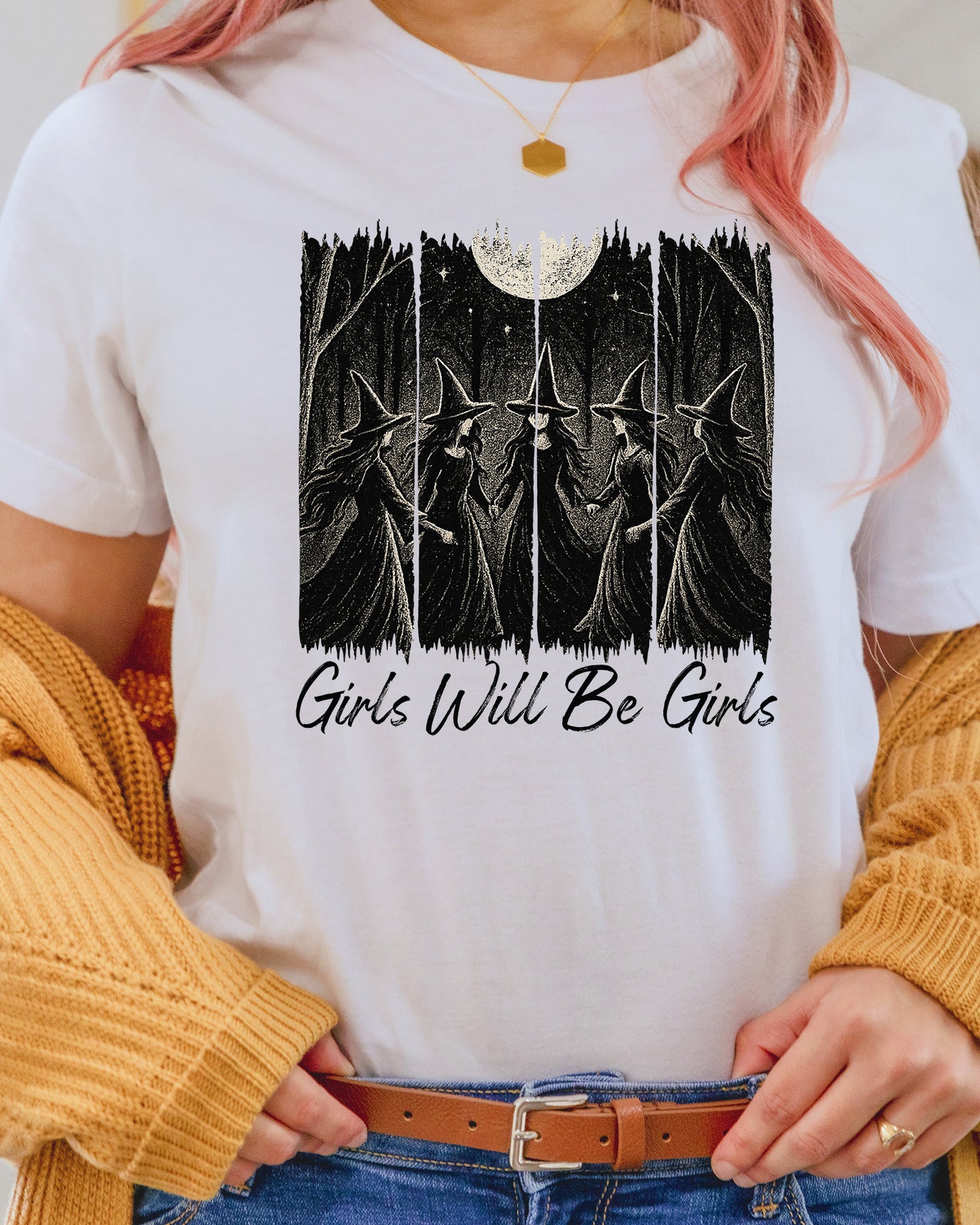 Funny Witches Halloween Girls Will DTF Transfer