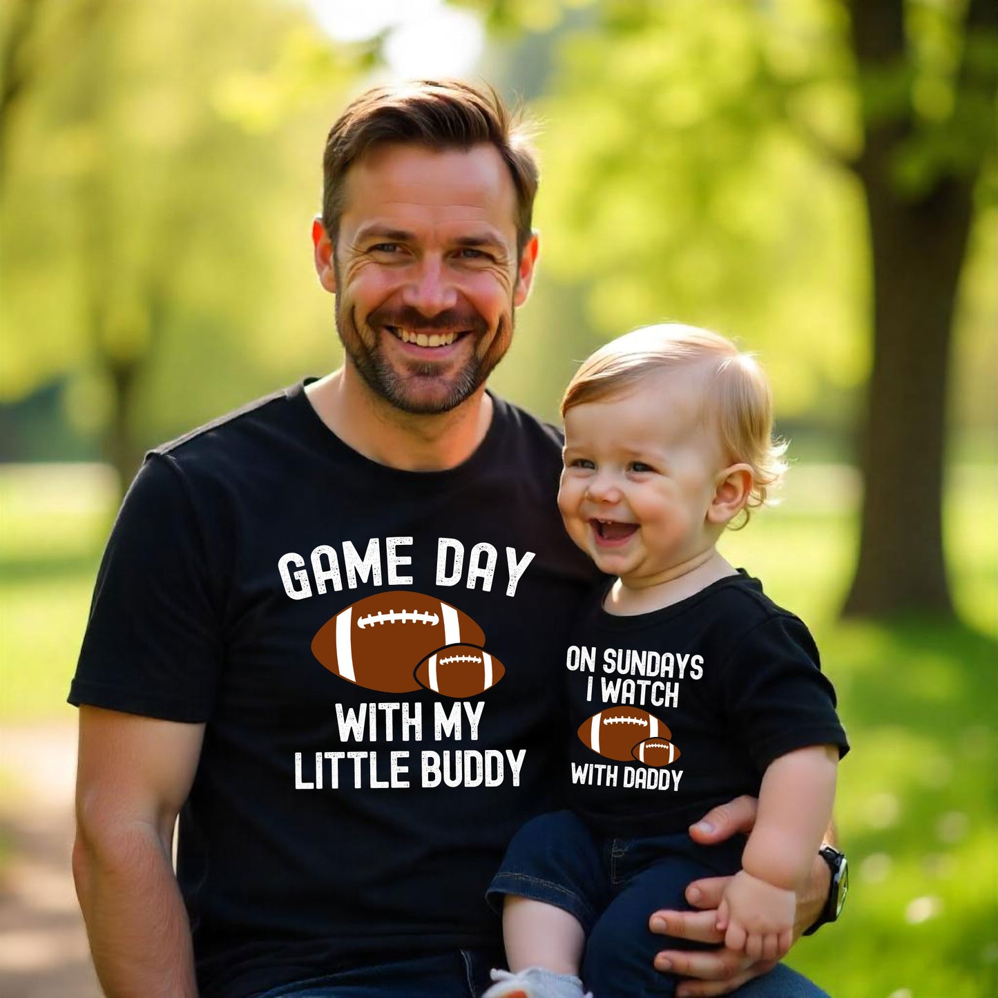Game Day Dad And Baby Matching Shirt