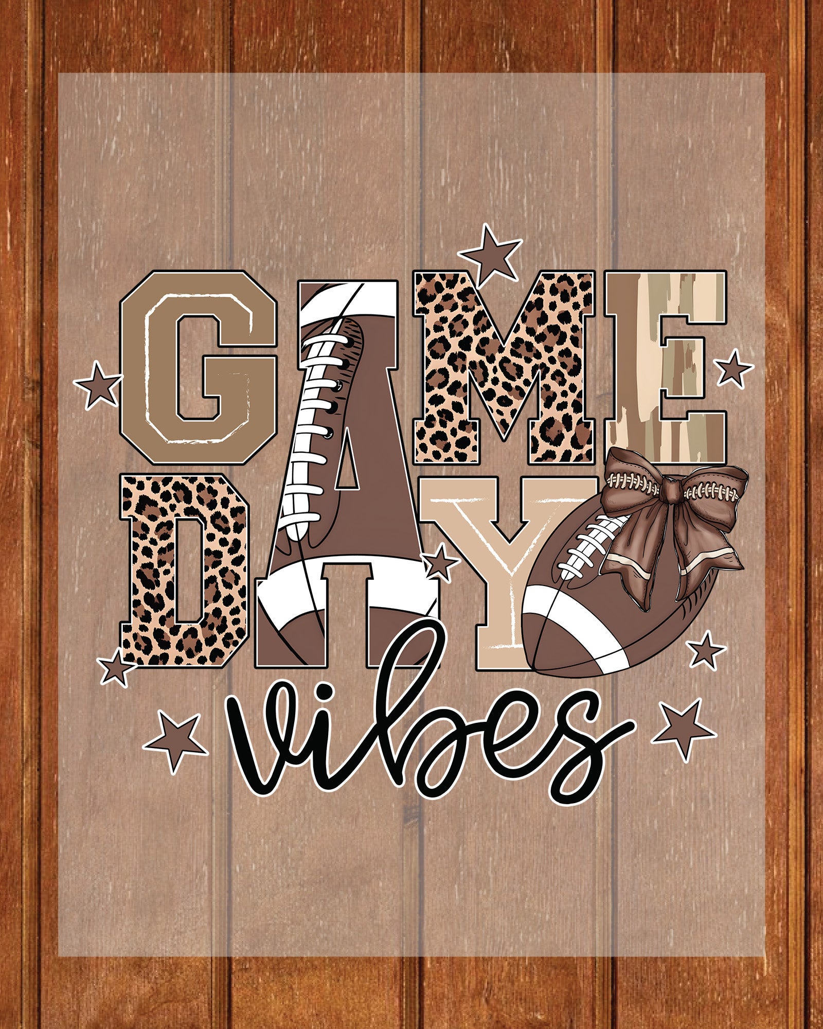 Game Day Football Glitter Football DTF Transfer
