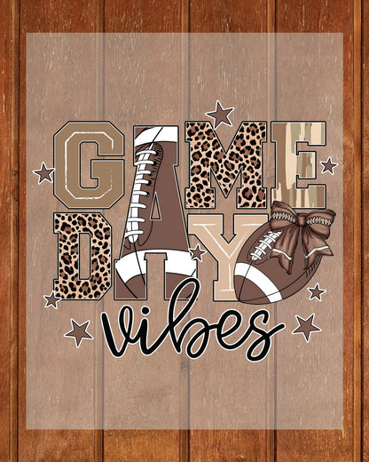 Game Day Football Glitter Football DTF Transfer
