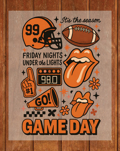 Game Day Friday Night Lights Football DTF Transfer