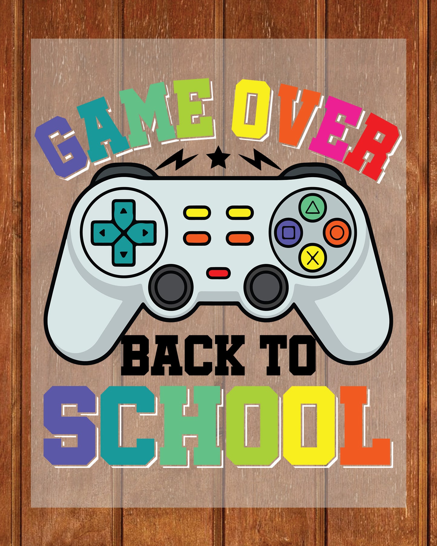 Game over Back to School DTF Transfer