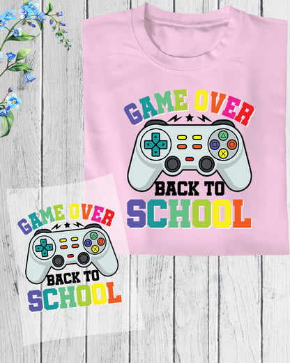 Game over Back to School DTF Transfer
