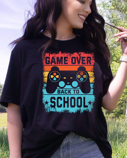 Game over Back to School Vintage Kids DTF Transfer