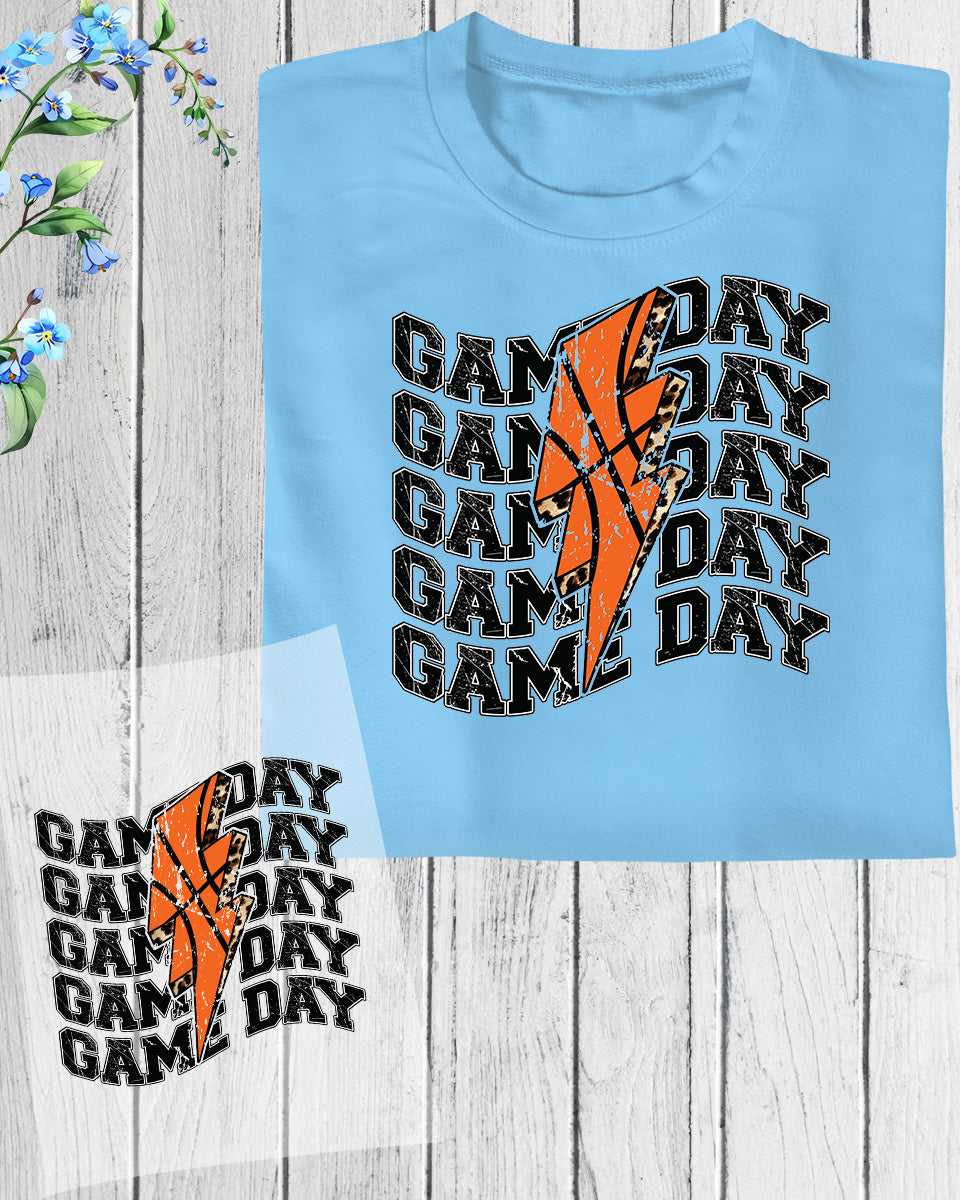 Game Day Power Basketball DTF Transfer Film
