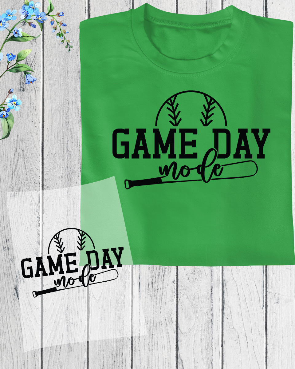 Game Day Mode Baseball DTF Transfer Film