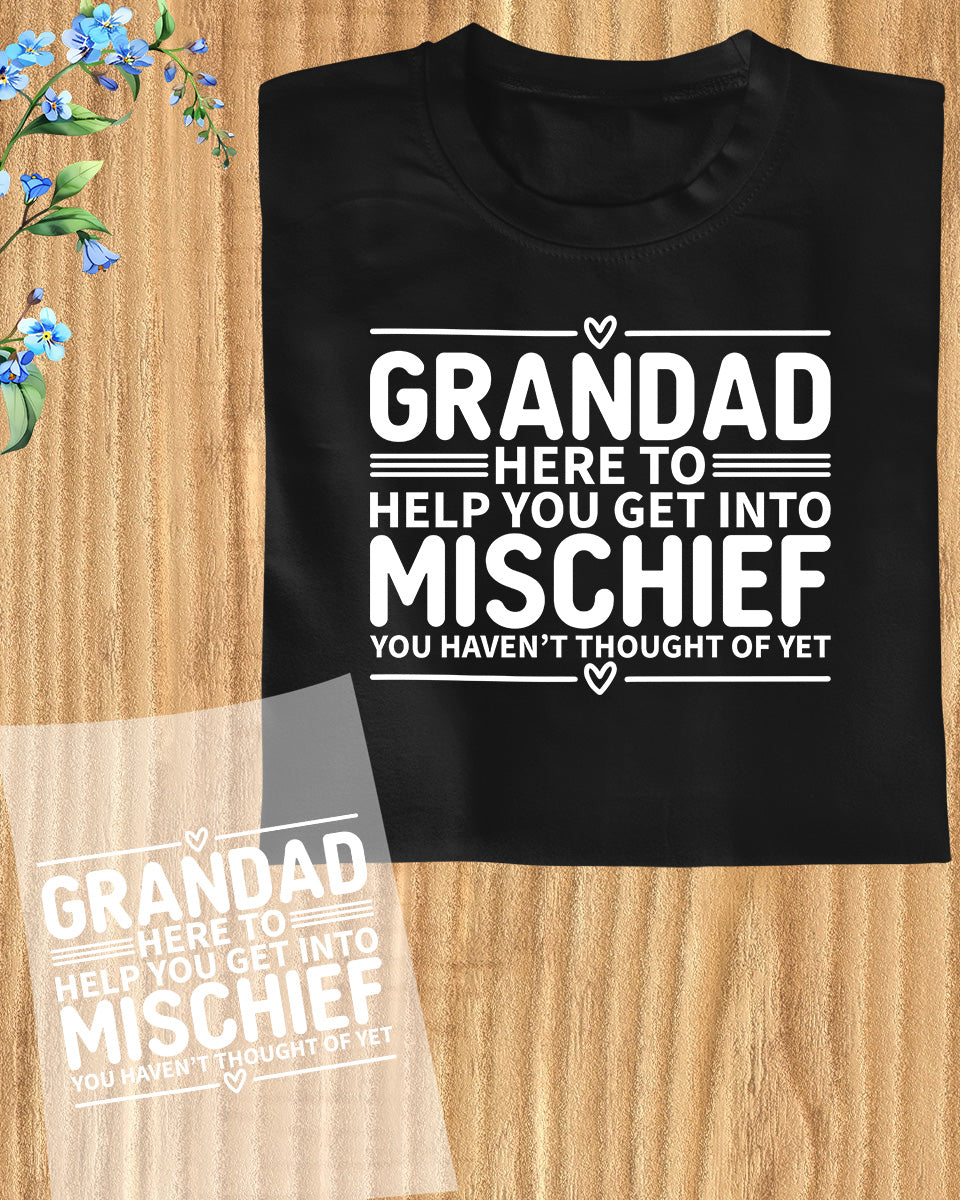 Grandad Slogan Gift DTF Transfer Film