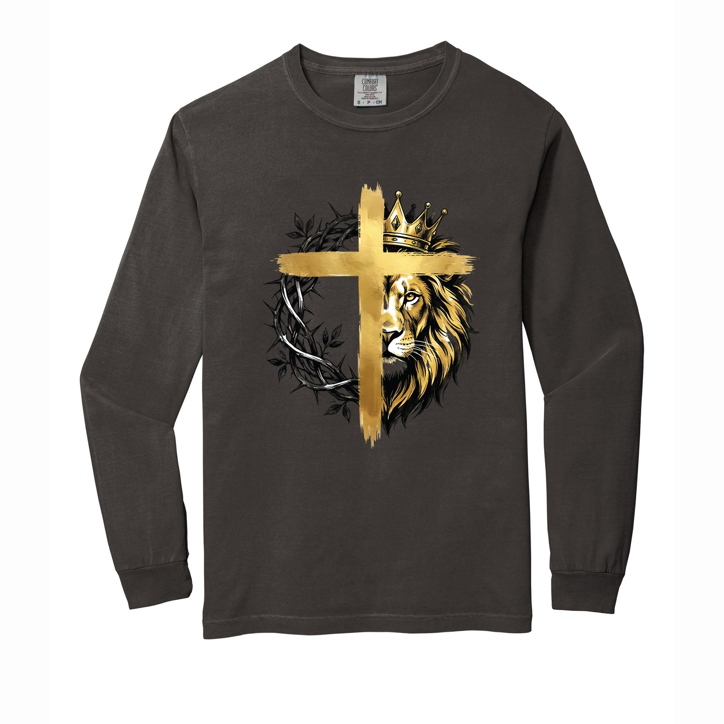 Lion Christian Cross Comfort Colors T Shirt