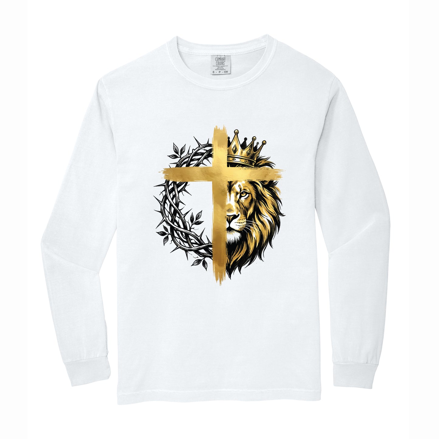 Lion Christian Cross Comfort Colors T Shirt