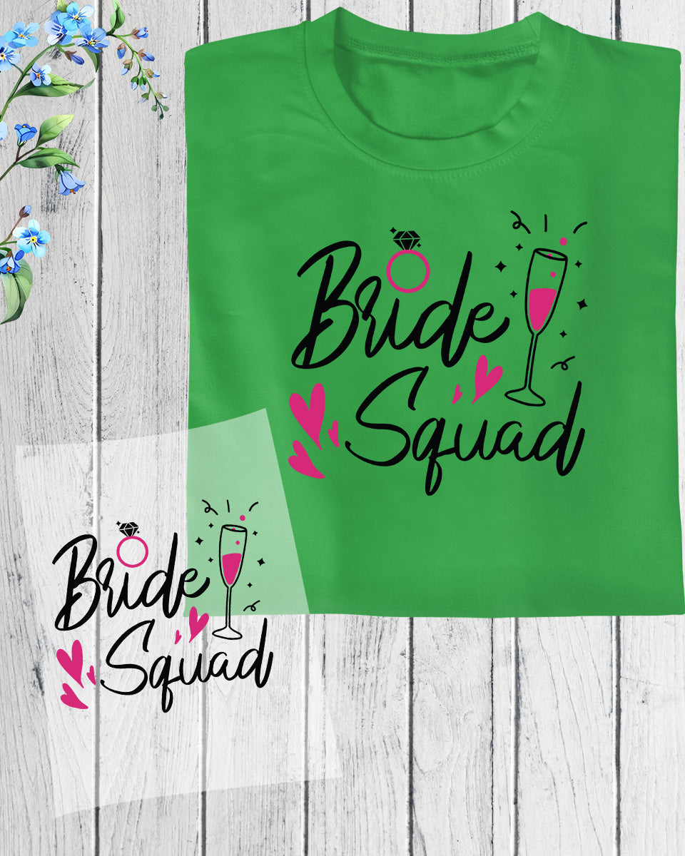 Bride Squad Drink DTF Transfer Film