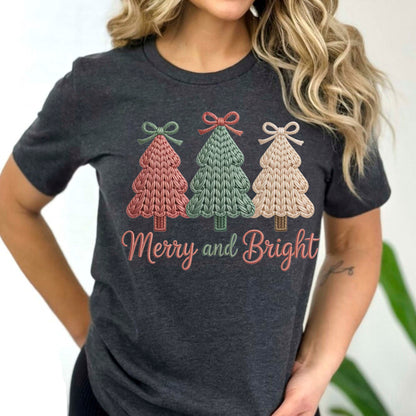 Yarn Christmas Gang Sheet DTF Transfer Ready to Press, Faux Yarn Holiday X-mas Premade Gang Sheet, Crochet Christmas Iron on Transfer