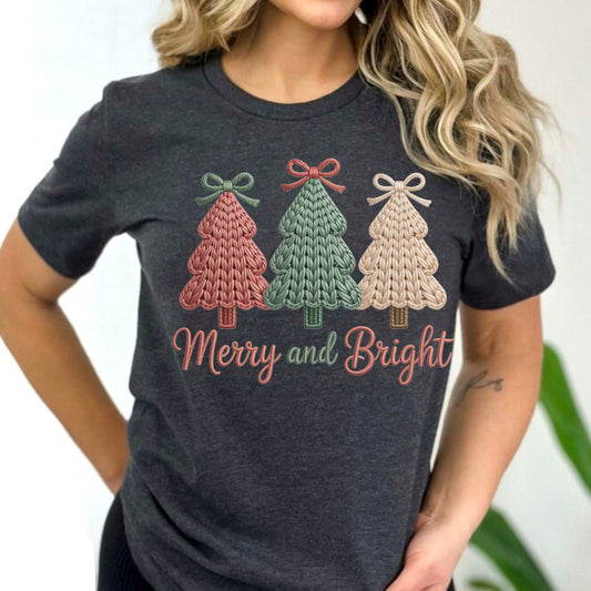 Yarn Christmas Gang Sheet DTF Transfer Ready to Press, Faux Yarn Holiday X-mas Premade Gang Sheet, Crochet Christmas Iron on Transfer