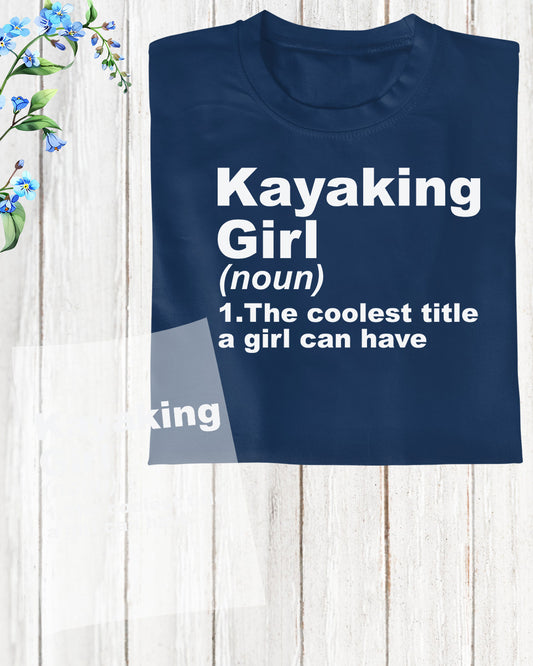 Kayaking Girl Definition DTF Transfer Film