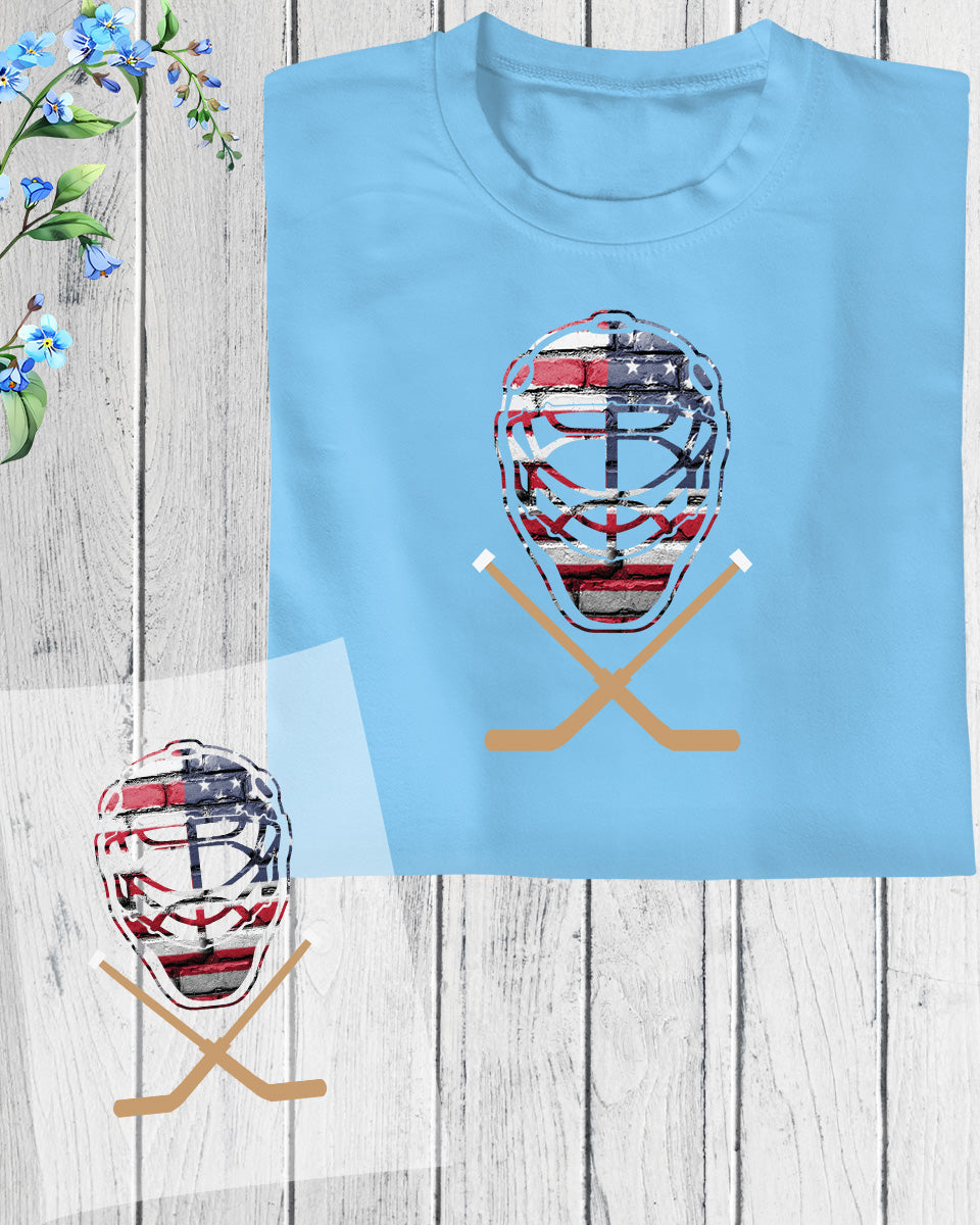 Ice Hockey Mask Trendy DTF Transfer Film