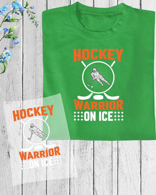 Hockey Warrior On Ice DTF Transfer Film