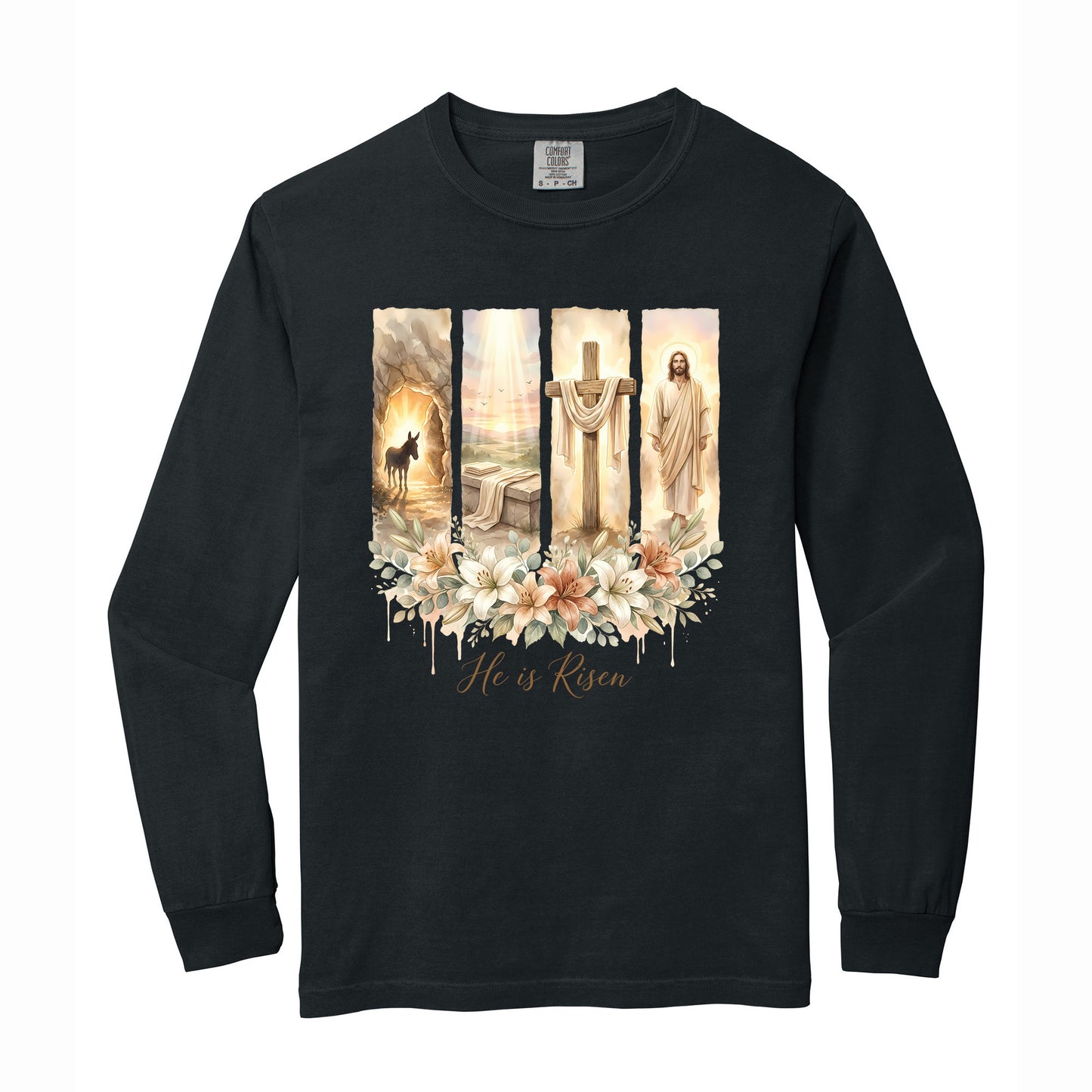 Christian Easter Floral Comfort Colors T Shirt