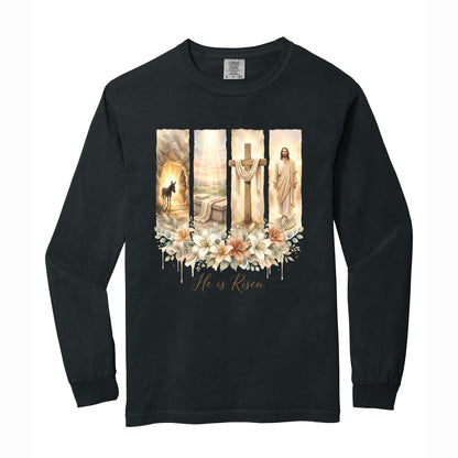 Christian Easter Floral Comfort Colors T Shirt