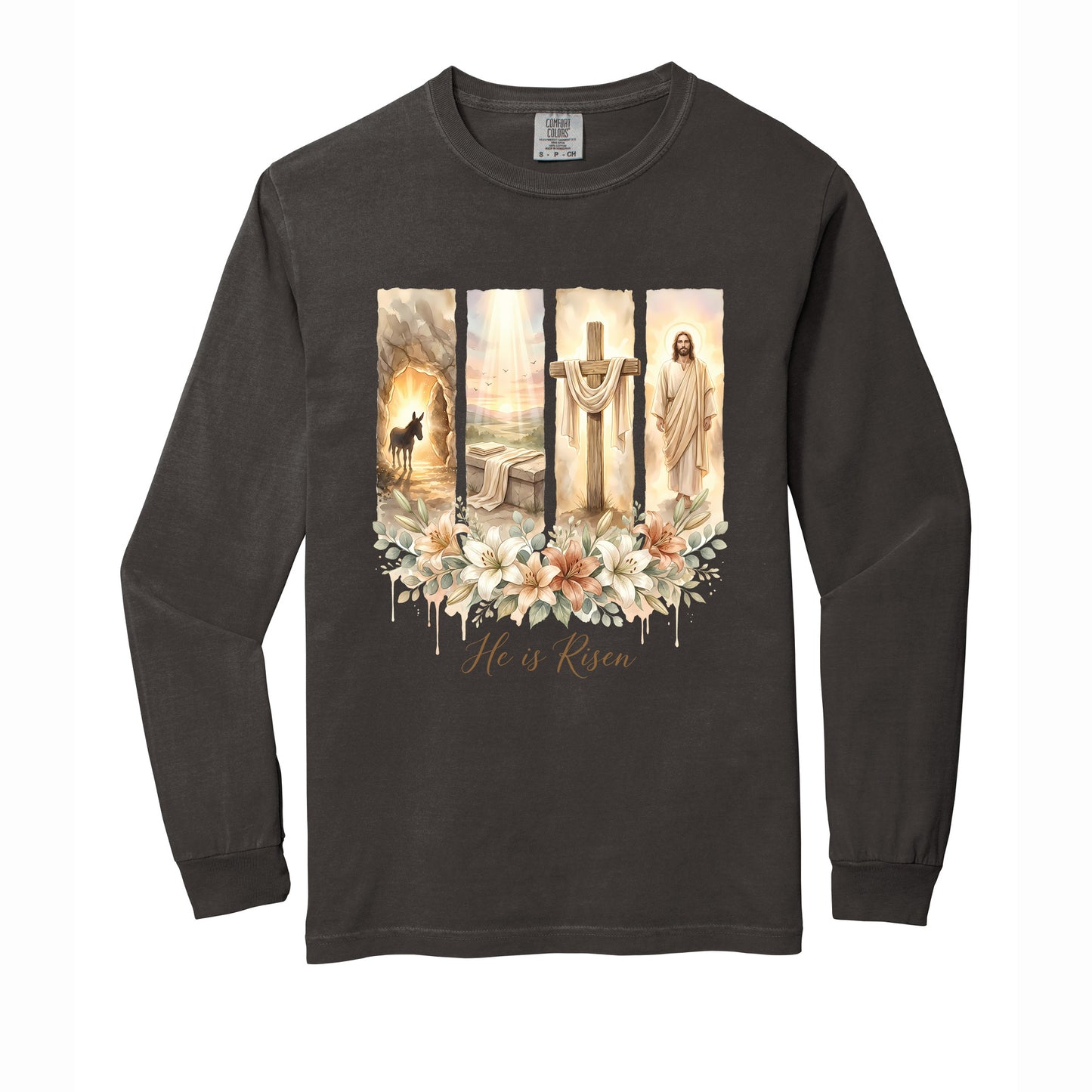 Christian Easter Floral Comfort Colors T Shirt
