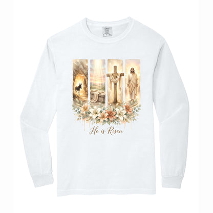 Christian Easter Floral Comfort Colors T Shirt