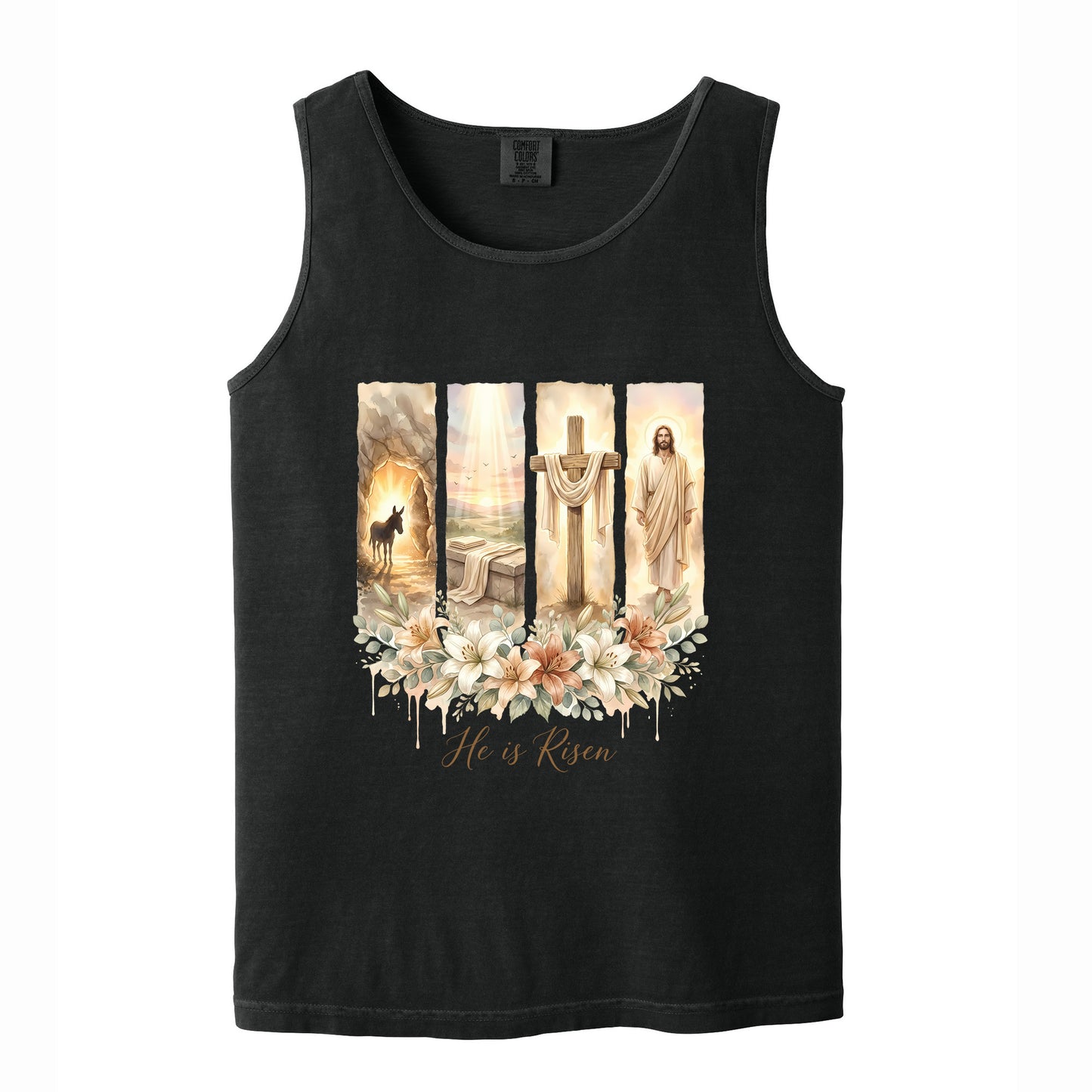 Christian Easter Floral Comfort Colors T Shirt