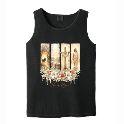 Christian Easter Floral Comfort Colors T Shirt